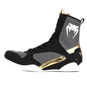 Venum - Boxschuhe Boxstiefel / Elite / Schwarz-Weiss-Gold / EU 42